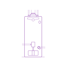 Fixtures Hot Water Heater Rheem Performance Atmospheric Gas Water Heater 30 Gallon Digital Sketch Svg Design, Free Vectors File